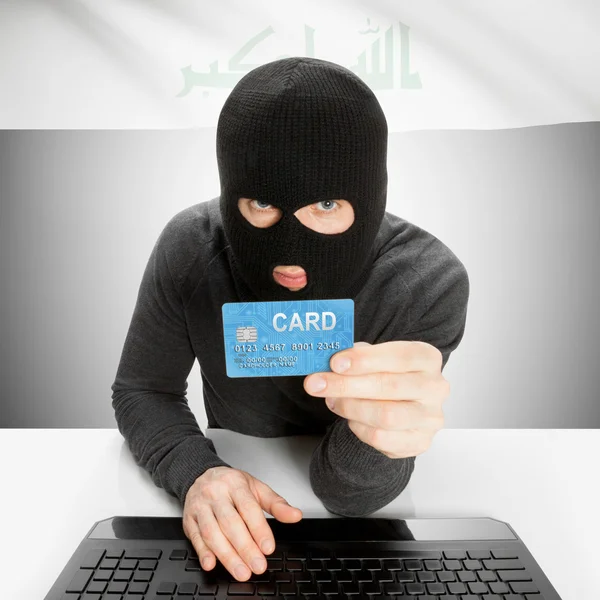 Cybercrime-Konzept mit Nationalflagge - Irak — Stockfoto