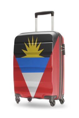 O - Antigua ve Barbuda Ulusal bayrağını bavulla