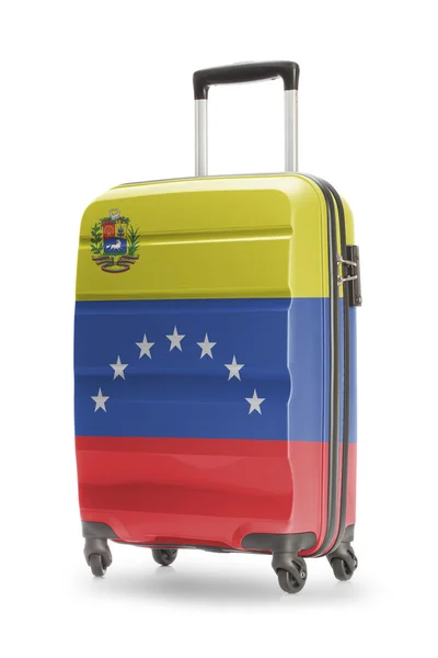 Maleta con bandera nacional en él - Venezuela —  Fotos de Stock