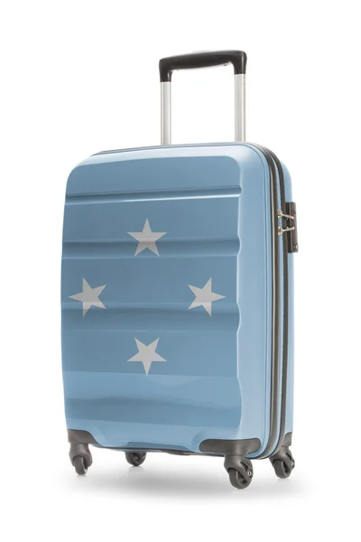 Bőröndöt rajta - Mikronézia zászlaja — Stock Fotó