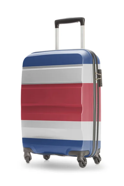 Valigia con la bandiera nazionale su di esso - Costa Rica — Foto Stock