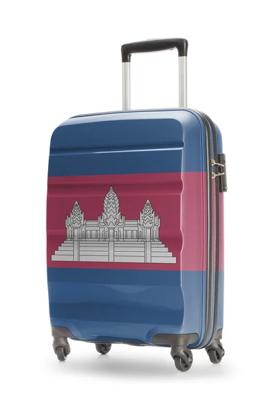 Suitcase with national flag on it - Cambodia — Stock Photo, Image