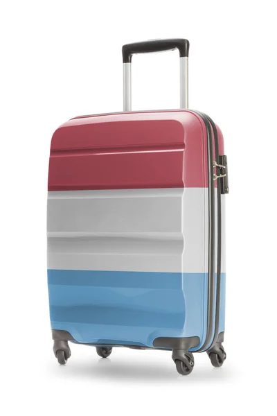 Suitcase with national flag on it - Luxembourg — Stock Photo, Image