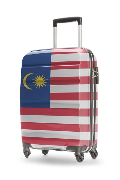 用上它-马来西亚国旗的手提箱 — 图库照片