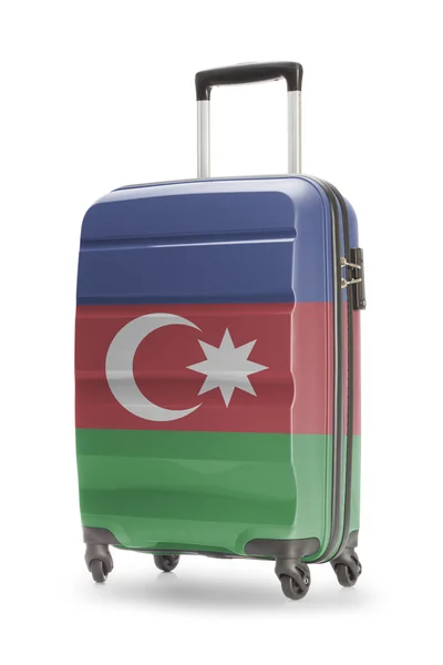Βαλίτσα με εθνική σημαία σε αυτό - Αζερμπαϊτζάν — Φωτογραφία Αρχείου