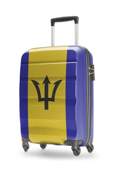 Suitcase with national flag on it - Barbados — Stock Photo, Image