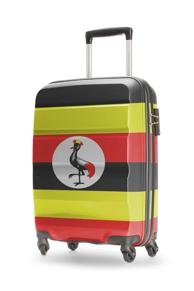 Suitcase with national flag on it - Uganda — Stock Photo, Image
