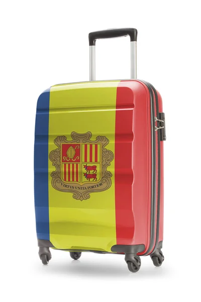 Suitcase with national flag on it - Andorra — Stock Photo, Image