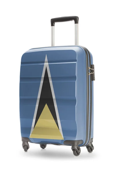 Suitcase with national flag on it - Saint Lucia — Stock Photo, Image