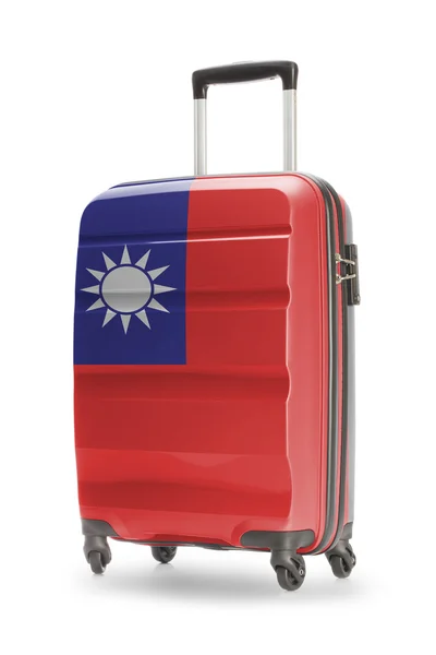 Suitcase with national flag on it - Taiwan — Stock Photo, Image