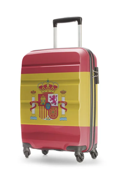 Suitcase with national flag on it - Spain — Stock Photo, Image