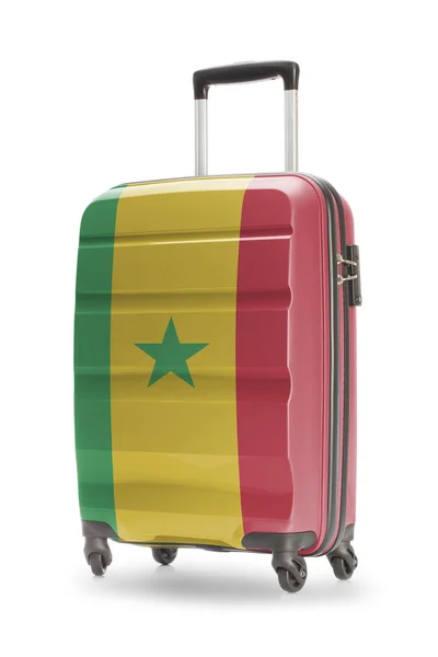 Koffer met nationale vlag op het - Senegal — Stockfoto