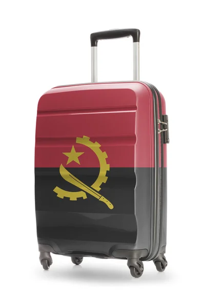 Koffer met nationale vlag op het - Angola — Stockfoto
