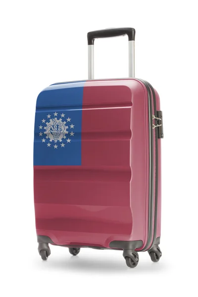 Suitcase with national flag on it - Bhutan - Myanmar — Stock Photo, Image