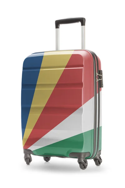 Bőröndöt rajta - Seychelle-szigetek zászlaja — Stock Fotó
