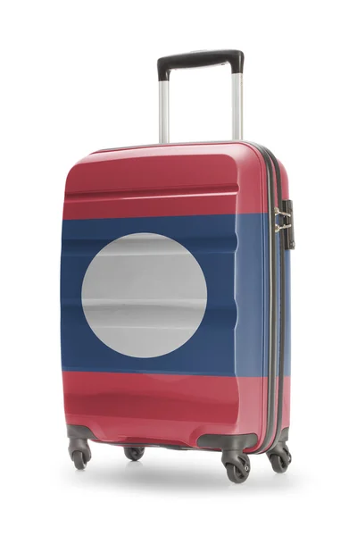 Suitcase with national flag on it - Laos — Stock Photo, Image