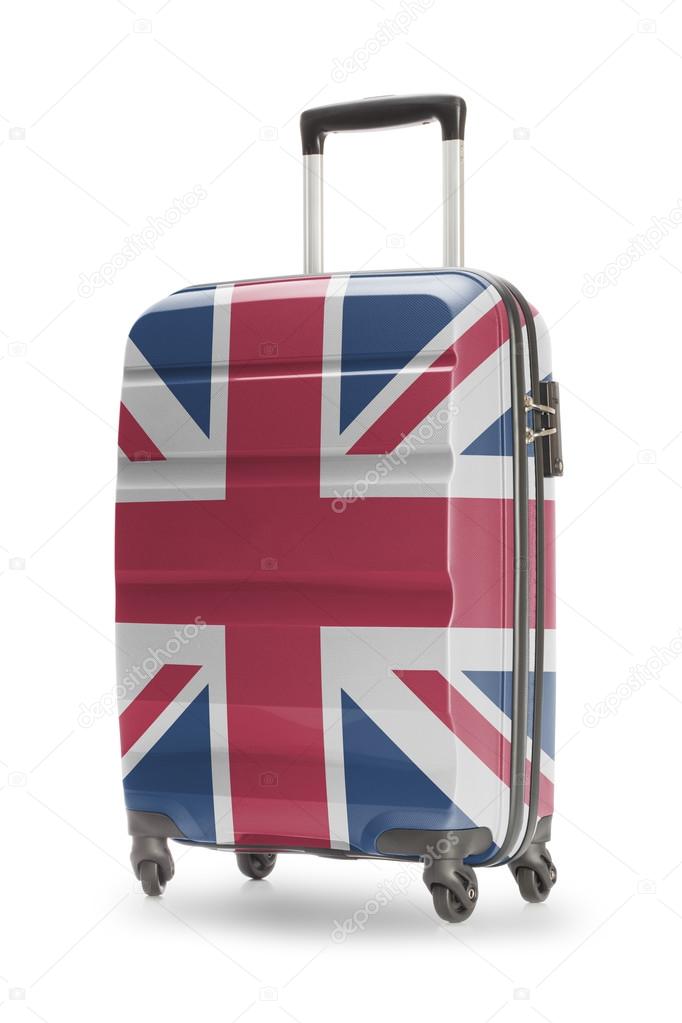 Suitcase with national flag on it - United Kingdom