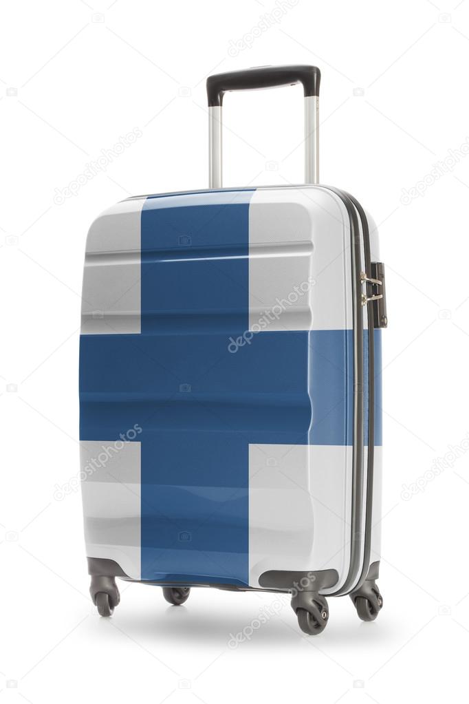 Suitcase with national flag on it - Finland