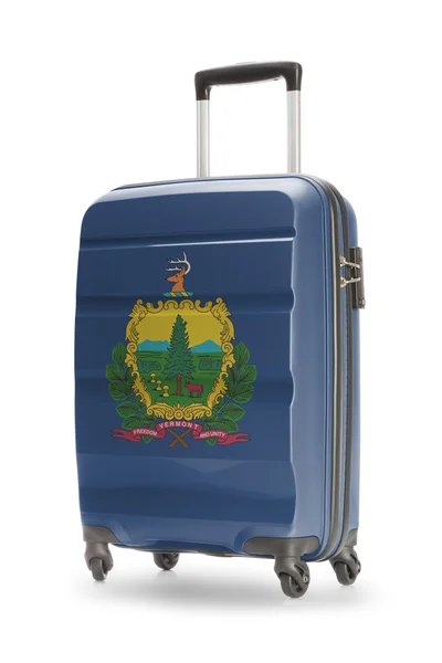 Suitcase with US state flag on it - Vermont — Stock Photo, Image