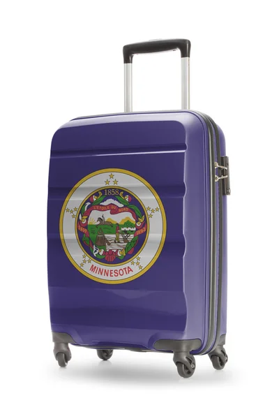 Suitcase with US state flag on it - Minnesota — Stock Photo, Image