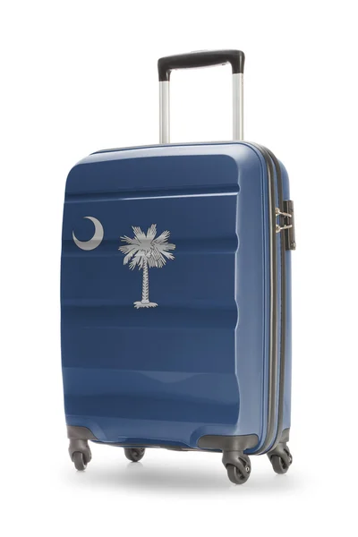 Suitcase with US state flag on it - South Carolina — Stock Photo, Image