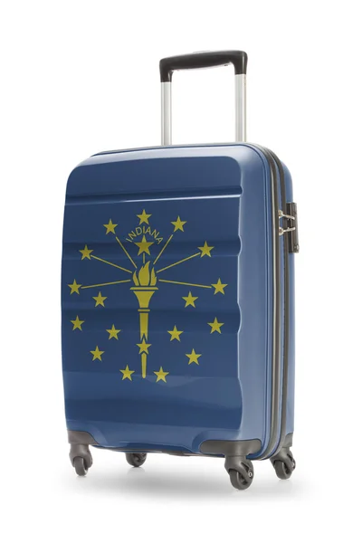 Suitcase with US state flag on it - Indiana — Stock Photo, Image