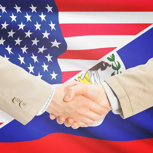 Businessmen handshake - United States and Belize — Stock Photo, Image