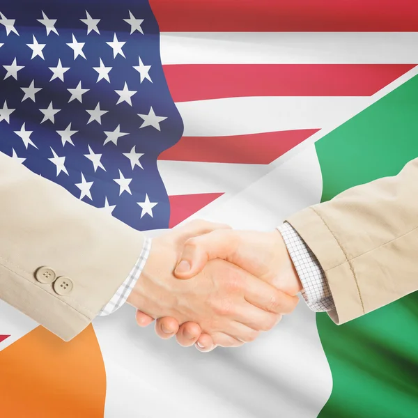 Businessmen handshake - United States and Ivory Coast — Stock Photo, Image