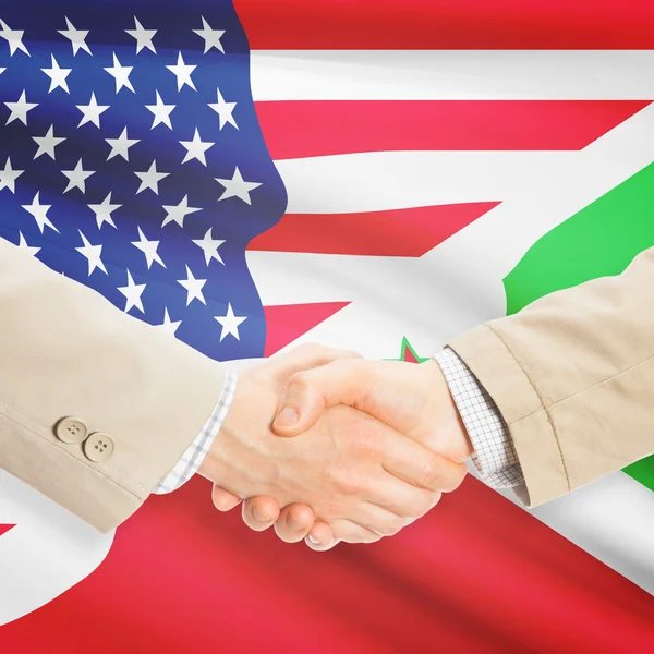 Бизнесменов рукопожатие - Соединенные Штаты Америки и Бурунди — стоковое фото