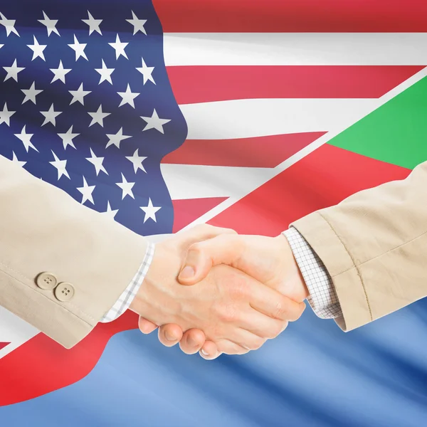 Unternehmer-Handshake - USA und Eritrea — Stockfoto