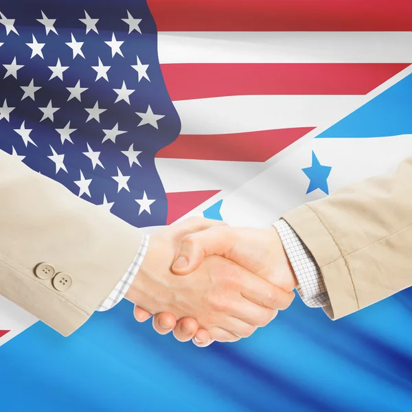 Unternehmer-Handshake - USA und Honduras — Stockfoto