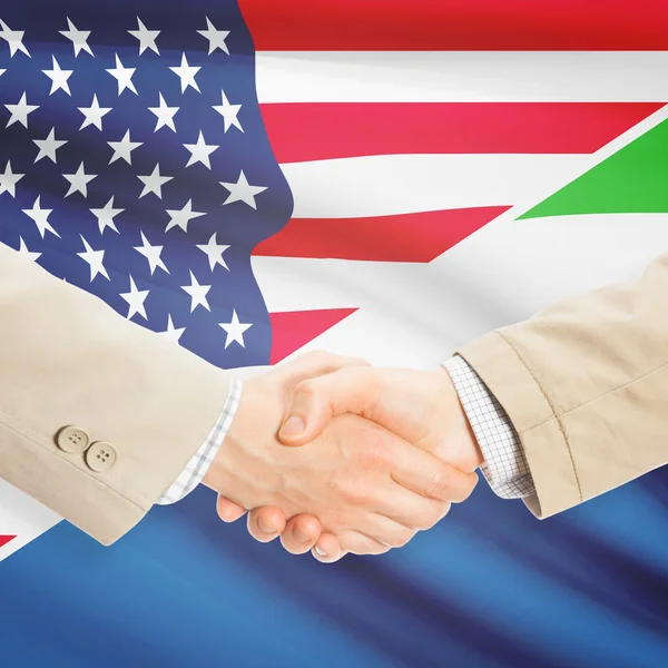 Businessmen handshake - United States and Sierra Leone — Stock Photo, Image