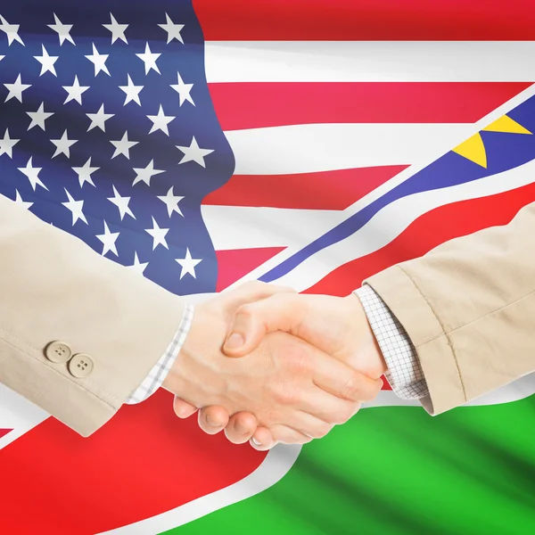 Unternehmer-Handshake - USA und Namibia — Stockfoto