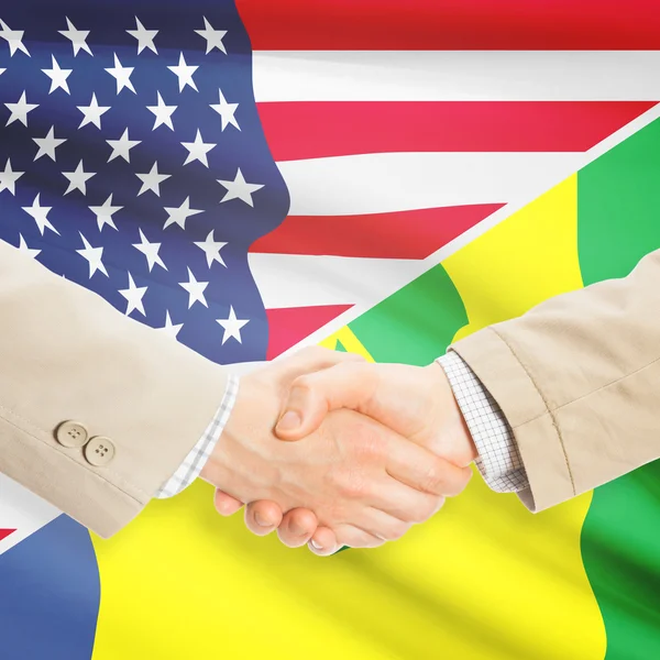 Businessmen handshake - United States and Saint Vincent and the — Stock Photo, Image