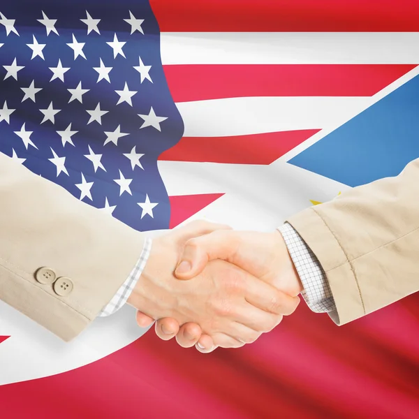 Unternehmer-Handshake - USA und Philippinen — Stockfoto