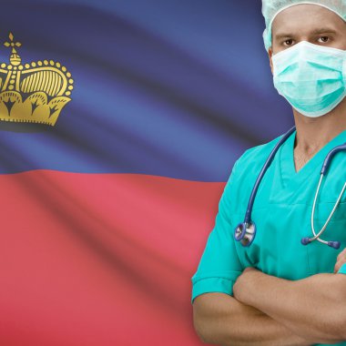 Cerrah ile bayrak arka plan serisi - Liechtenstein