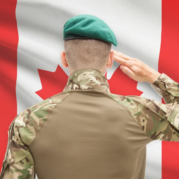 Forces militaires nationales avec le drapeau sur fond série conceptuelle — Photo