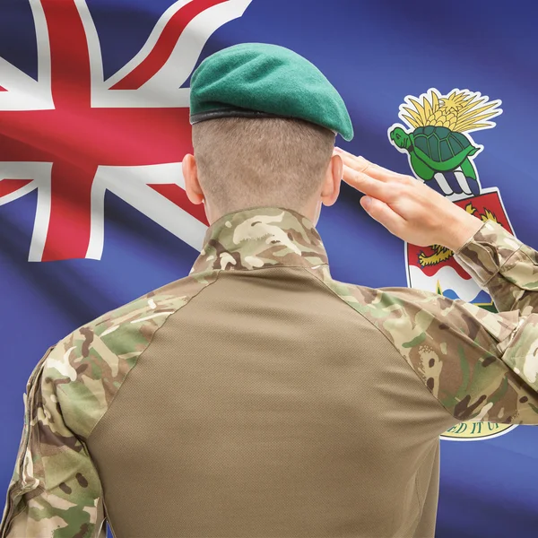 Forces militaires nationales avec le drapeau sur fond série conceptuelle — Photo