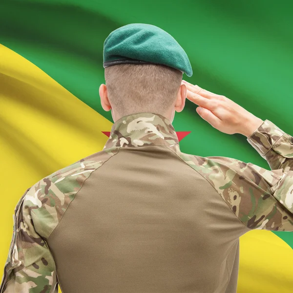 Forces militaires nationales avec le drapeau sur fond seri conceptuel — Photo