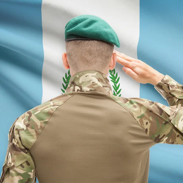 Forces militaires nationales avec le drapeau sur fond seri conceptuel — Photo