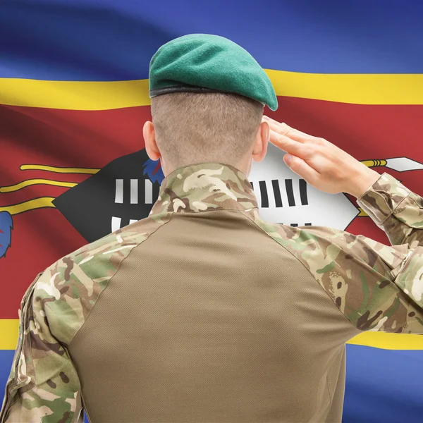 Forces militaires nationales avec le drapeau sur fond seri conceptuel — Photo