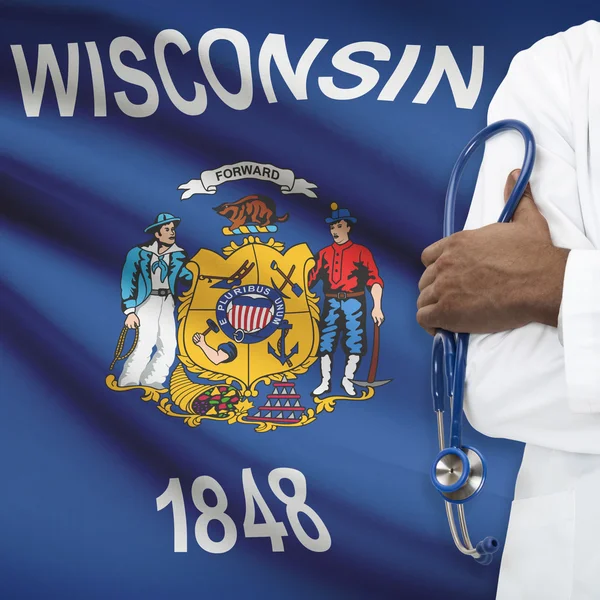 Begreppet nationella hälso-och serier - Wisconsin — Stockfoto