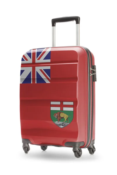 Чемодан с канадской провинции или территории флаг серии - Манитоба — стоковое фото