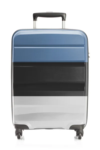 与爱沙尼亚国旗系列手提箱 — 图库照片