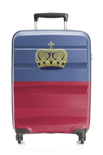 Suitcase with national flag series - Liechtenstein — Stock Photo, Image