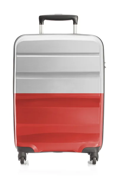 Koffer met nationale vlag serie - Polen — Stockfoto