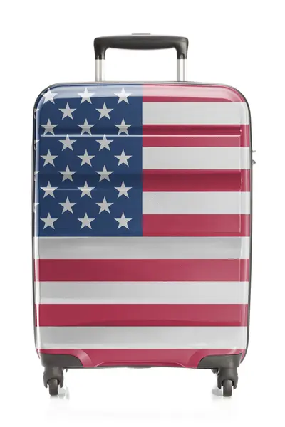 Чемодан с национальным флагом серии - Соединенные Штаты Америки — стоковое фото