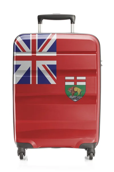 Чемодан с канадской территории и провинции флаг серии - Манитоба — стоковое фото