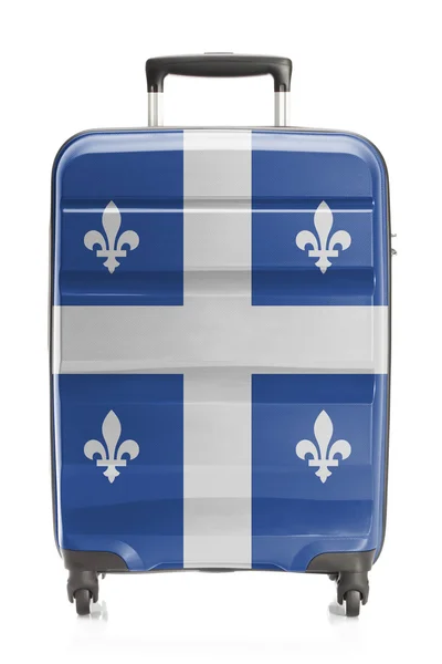 Valise avec le territoire et province drapeau série canadienne - Quebec — Photo