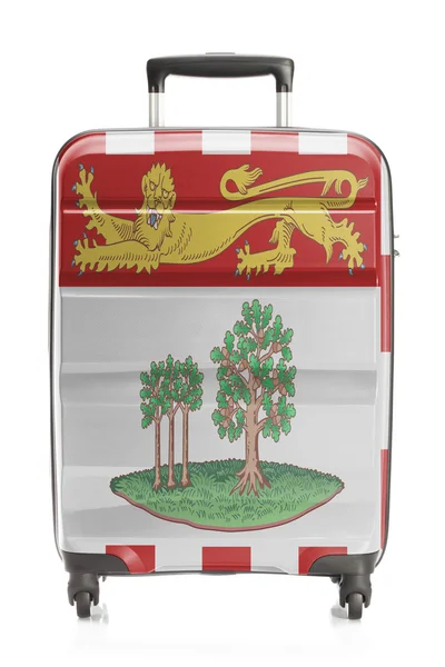 Suitcase with Canadian territory and province flag series - Prince Edward Island — Stock Photo, Image